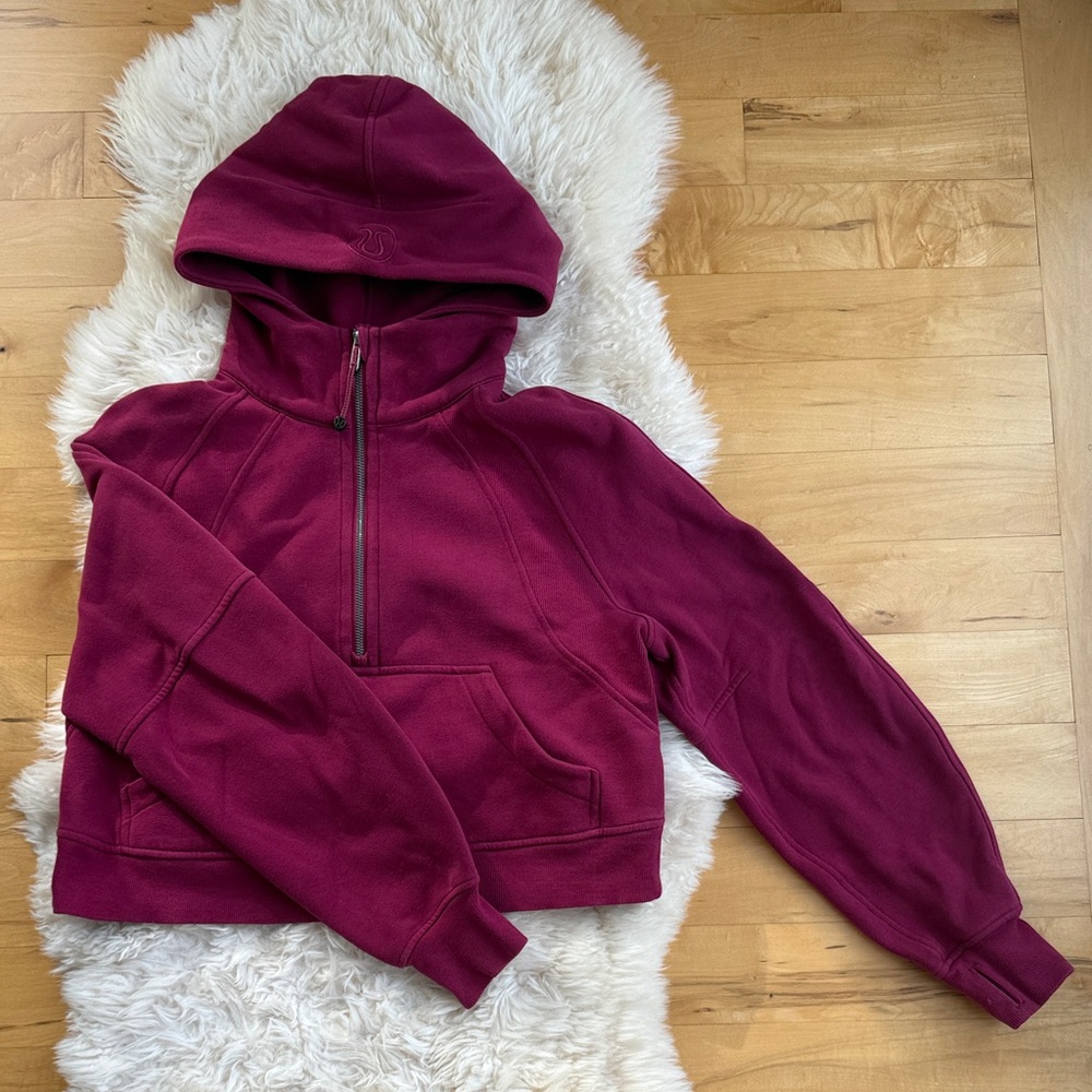 Lululemon scuba 1/2 zip, raspberry color, size XS/S